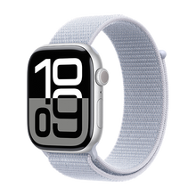 Watch Apple Watch Series 10 GPS 46mm Silver Aluminium Case with Sport Loop - Blue Cloud