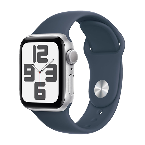 Watch Apple Watch SE2 (2024) GPS 40mm Silver Aluminium Case with Sport Band S/M - Storm Blue
