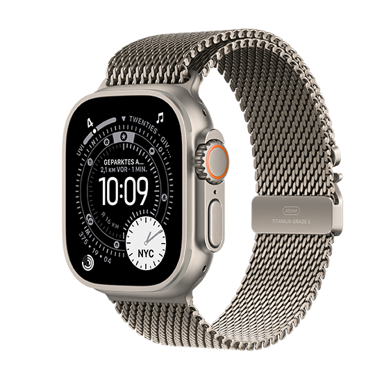 Watch Apple Watch Ultra 3 (2025) 5G 49mm Natural Titanium Case with Natural Titanium Milanese Loop S - Natural