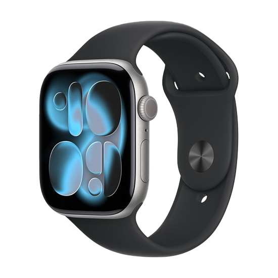Watch Apple Watch Series 11 (2025) GPS 46mm Space Grey Aluminium Case with Sport Band S/M - Black
