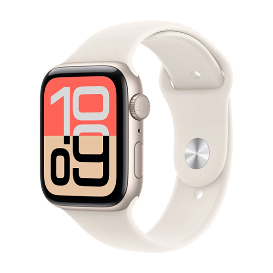 Watch Apple Watch SE 3 (2025) GPS 44mm Starlight Aluminium Case with Sport Band M/L - Starlight