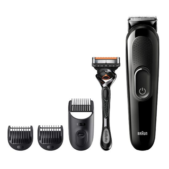 Braun SK3300 Beard Trimmer + Hair Clipper 4in1 with Gillette Fusion5 ProGlide 