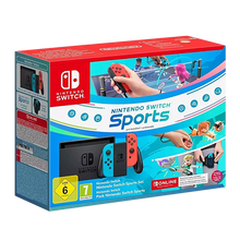 Nintendo Switch Console - Neon Blue/Neon Red Nintendo Switch Sports Set + 12 Months NSO