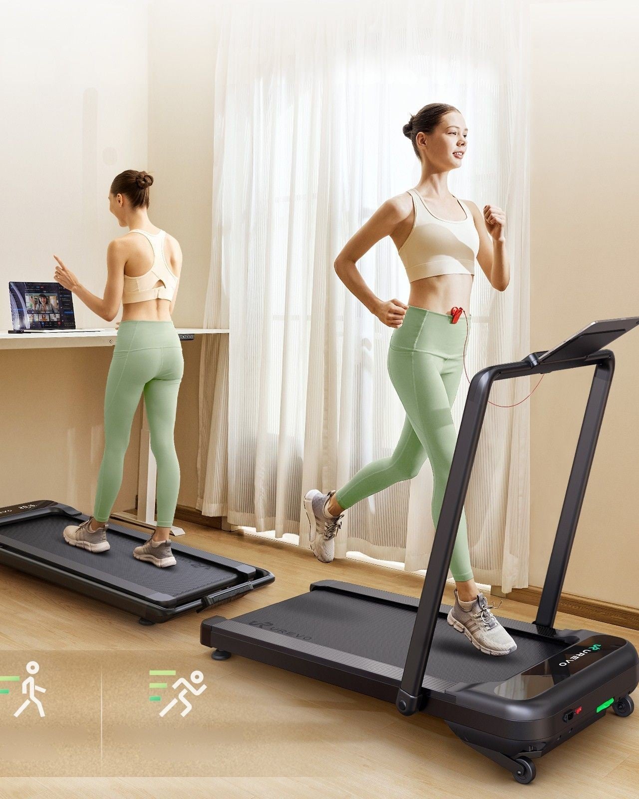 Urevo Treadmill STROL 2S PRO tapis roulant 1080 x 420 mm 12 km h