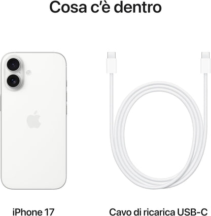 Apple iPhone 17 256 GB: display 6,3" con ProMotion, chip A19 - Bianco