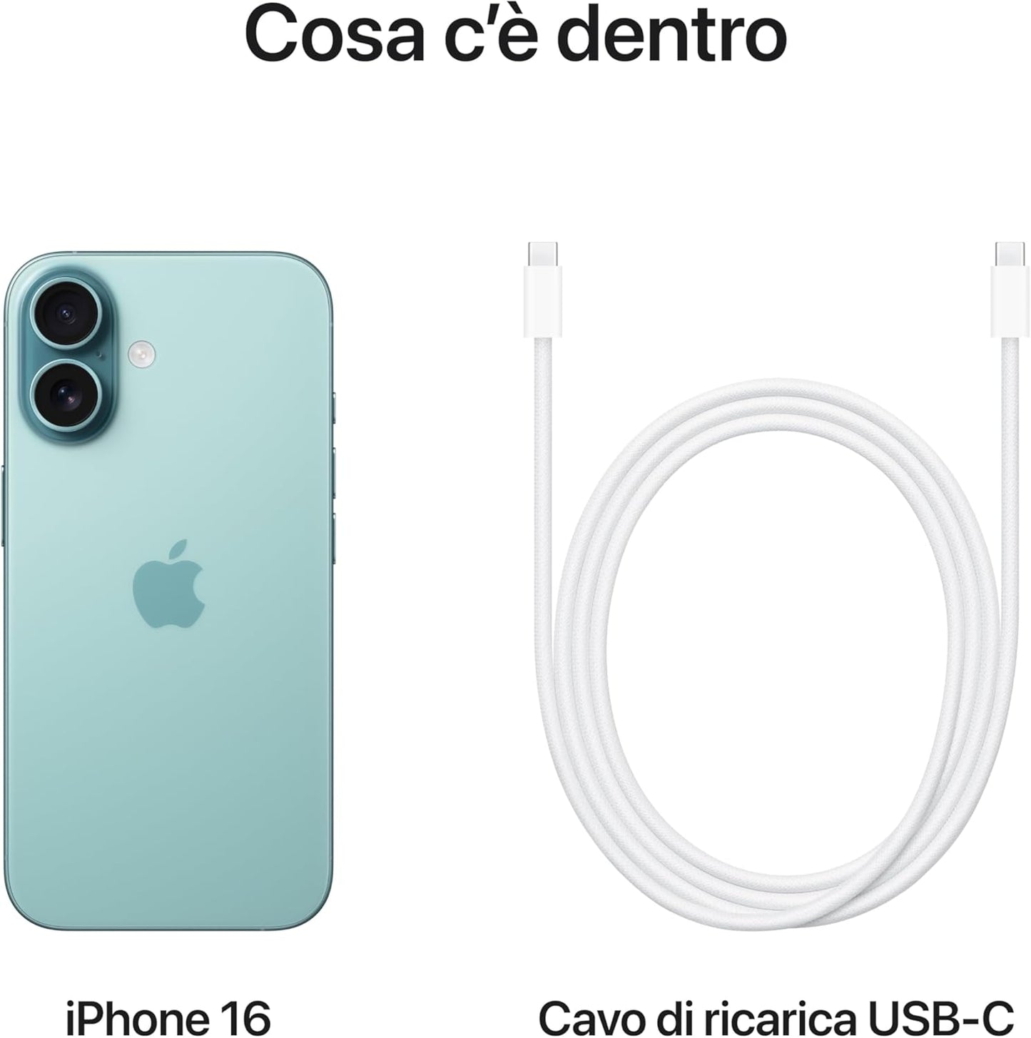 Apple iPhone 16 128 GB: Telefono 5G con Controllo fotocamera, chip A18 - Azzurro
