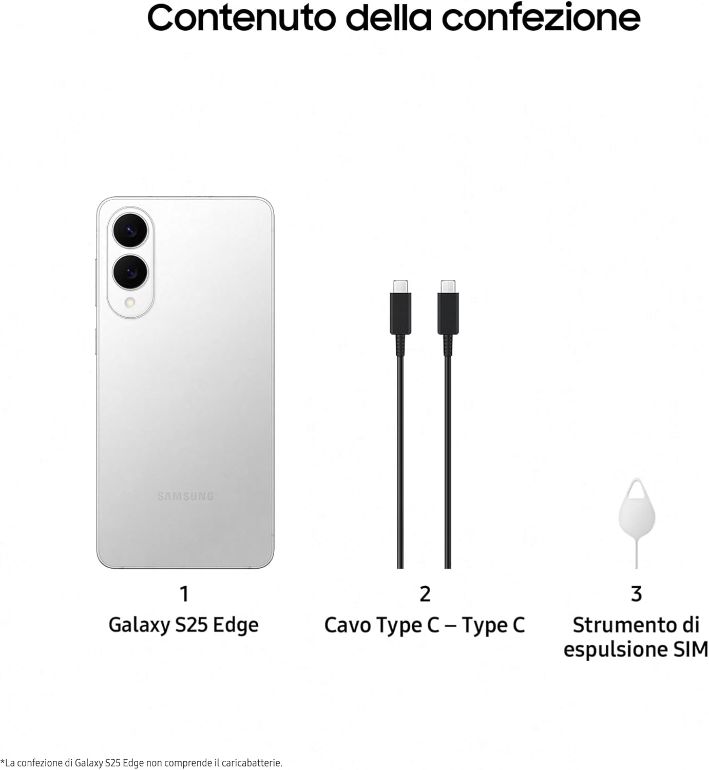 Samsung Galaxy S25 Edge S937 5G Dual Sim 12GB RAM 256GB - Titanium Silver