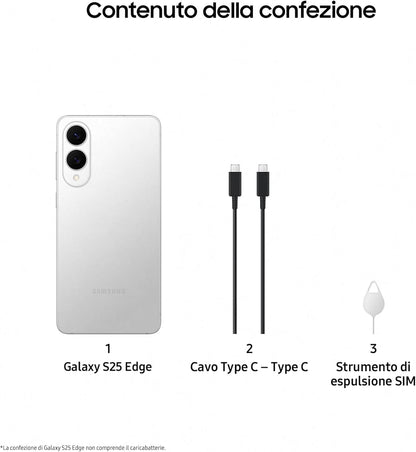 Samsung Galaxy S25 Edge S937 5G Dual Sim 12GB RAM 256GB - Titanium Silver