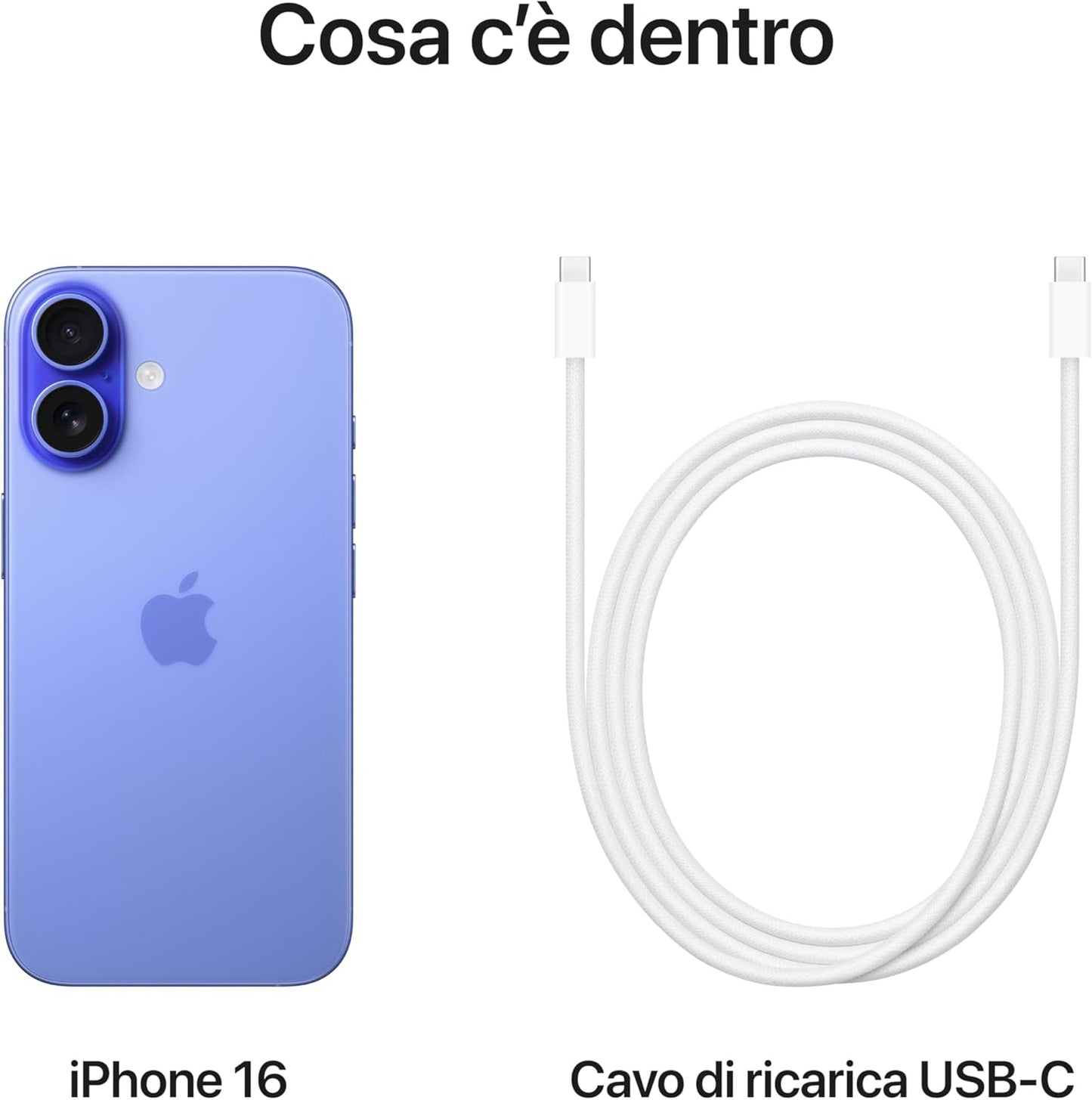 Apple iPhone 16 128 GB: Telefono 5G con Controllo fotocamera, chip A18 - Blu oltremare