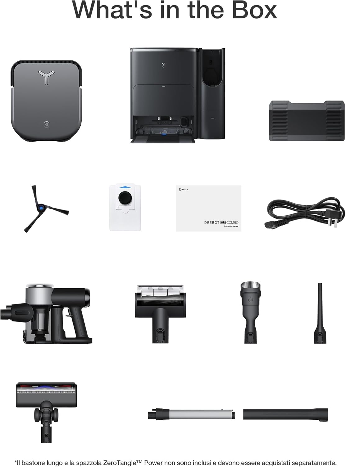 Ecovacs Deebot X2 Combo 0,42 L Nero