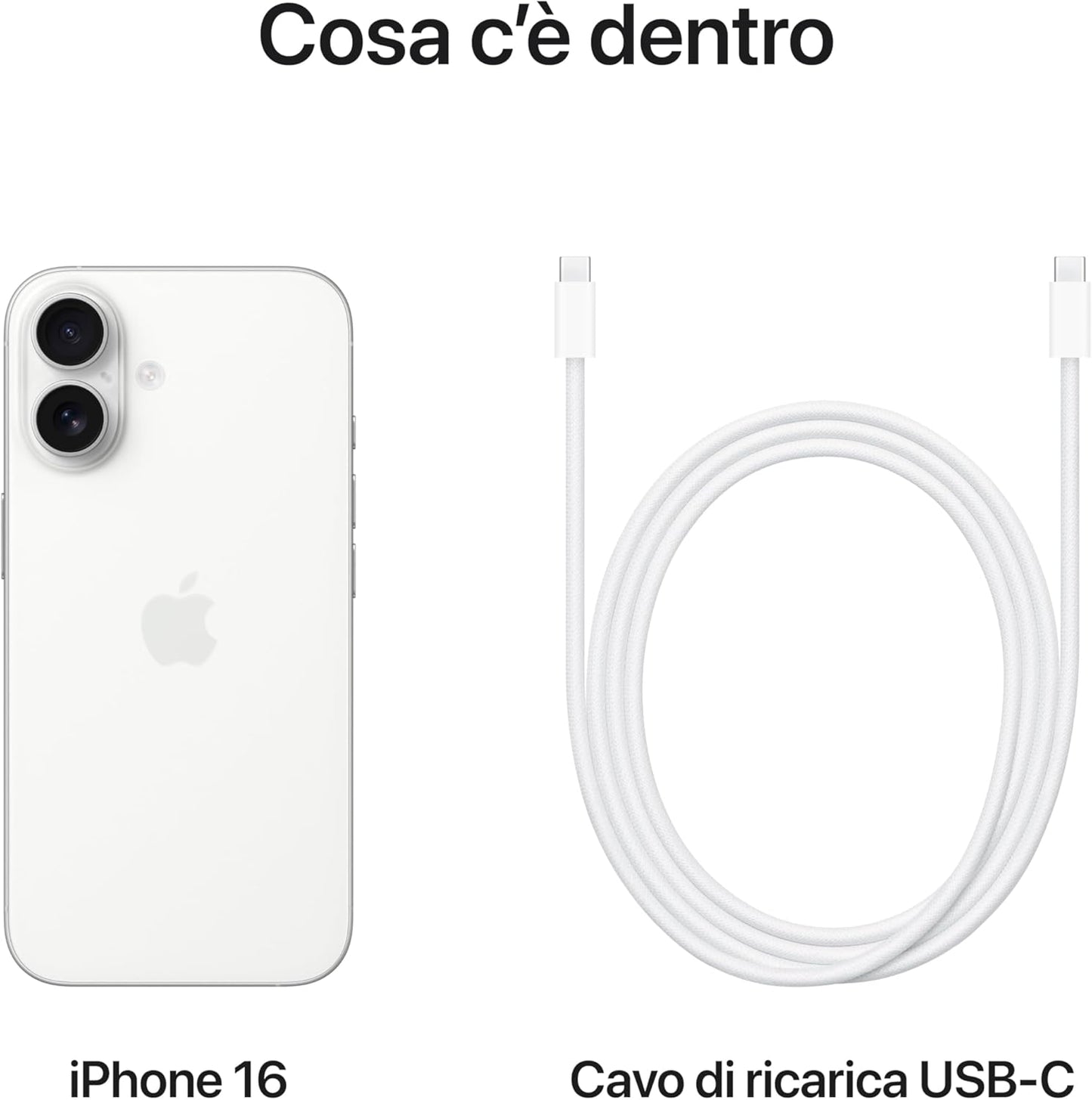 Apple iPhone 16 128 GB: Telefono 5G con Controllo fotocamera, chip A18 - Bianco