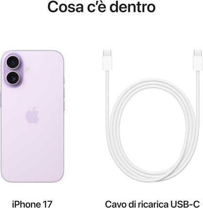Apple iPhone 17 256 GB: display 6,3" con ProMotion, chip A19 - Lavanda