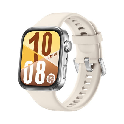 Huawei WATCH FIT 4, cassa in alluminio e cinturino bianco. Fino a 10 giorni di autonomia e compatibile con iOS e Android.