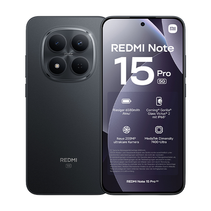 Xiaomi Redmi Note 15 Pro 5G 17,4 cm (6.83") 8 GB 256 GB 6580 mAh Nero