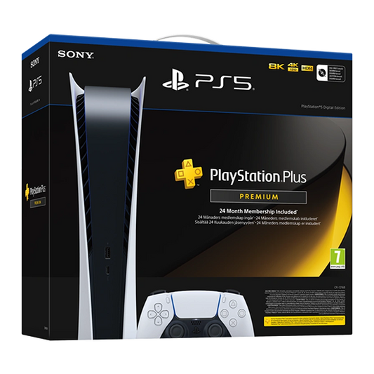 Sony PlayStation 5 Slim Digital Edition 825GB + Playstation Premium 24 Months - White