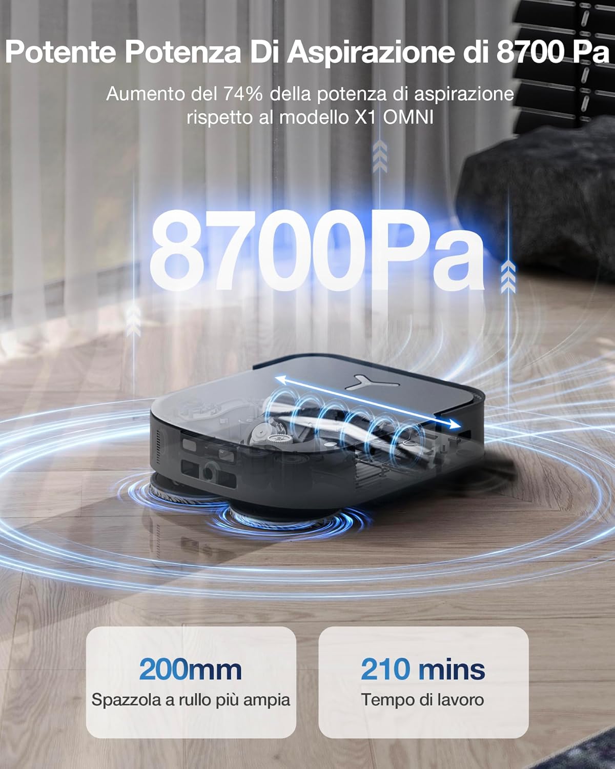 Ecovacs Deebot X2 Combo 0,42 L Nero