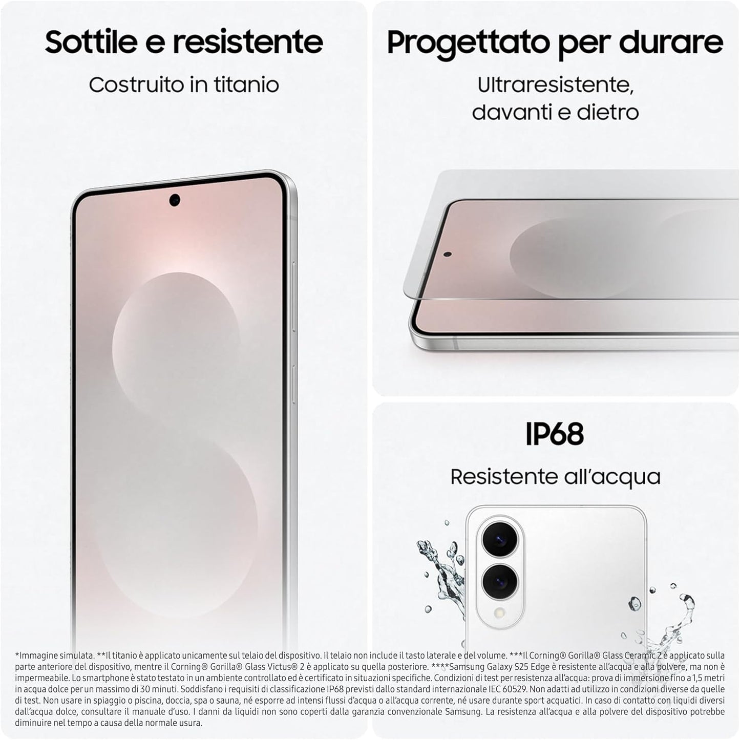 Samsung Galaxy S25 Edge S937 5G Dual Sim 12GB RAM 256GB - Titanium Silver