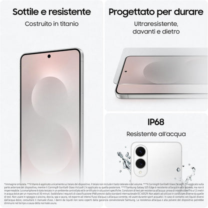 Samsung Galaxy S25 Edge S937 5G Dual Sim 12GB RAM 256GB - Titanium Silver