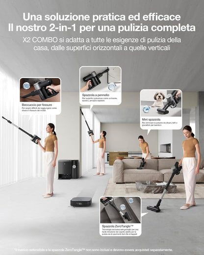 Ecovacs Deebot X2 Combo 0,42 L Nero