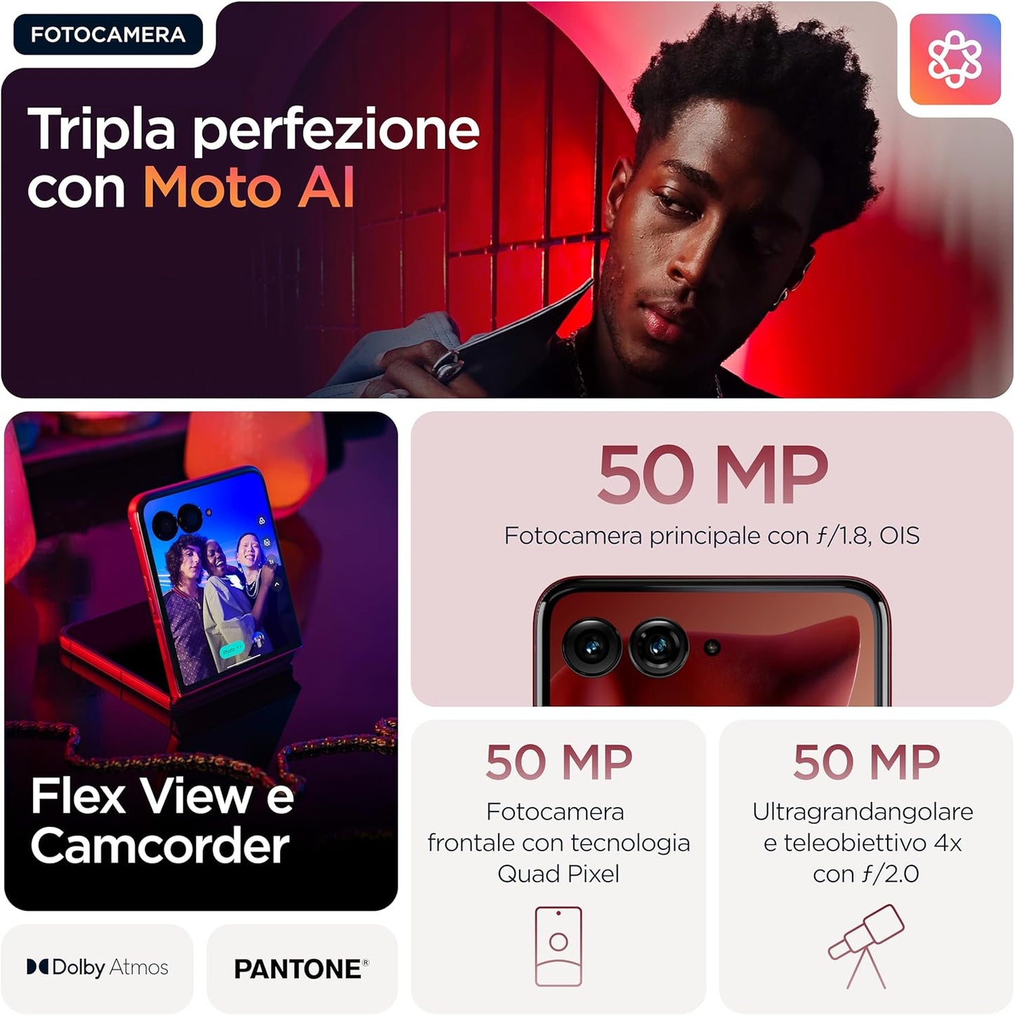 Motorola XT2551-6 Razr 60 Ultra 5G Dual Sim 16GB RAM 512GB - Red