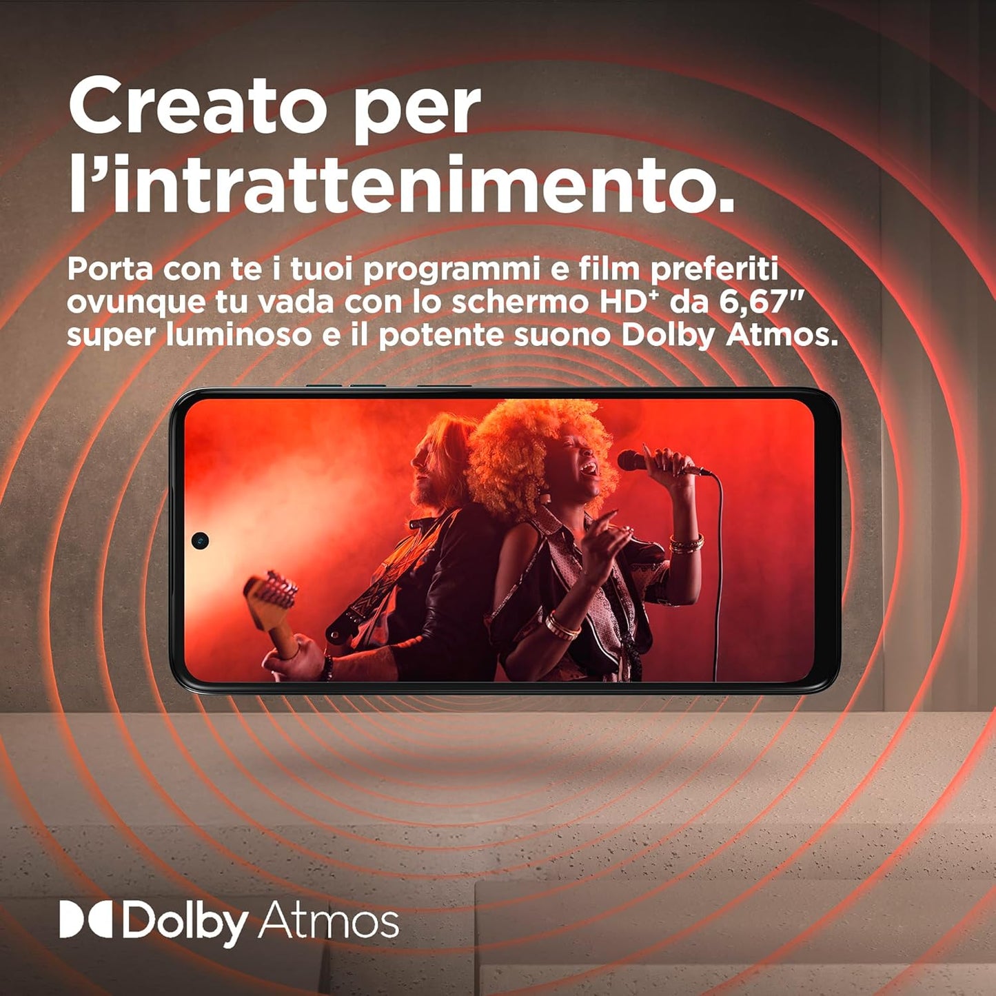 Motorola moto g05 (4/256GB, Fotocamera 50MP + sensore antisfarfallio, Display 6.67" HD+ 90Hz, batteria 5200mAh, MediaTek Helio G81, Android 15), Plum Red