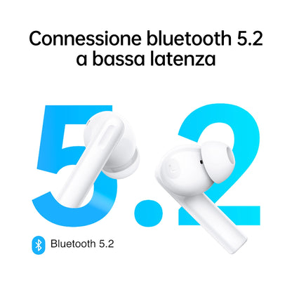 OPPO Enco Buds2, Auricolari True Wireless, Bluetooth 5.2, in-ear, Cancellazione rumore in chiamata, Comandi Touch, Audio