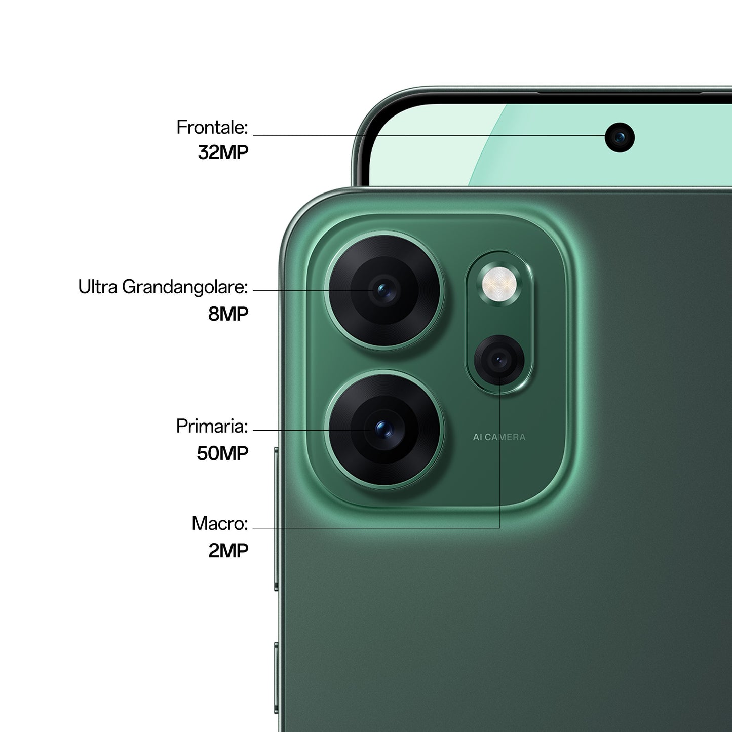 OPPO Reno14 FS 5G 16,7 cm (6.57") Doppia SIM Android 15 USB tipo-C 12 GB 512 GB 6000 mAh Verde