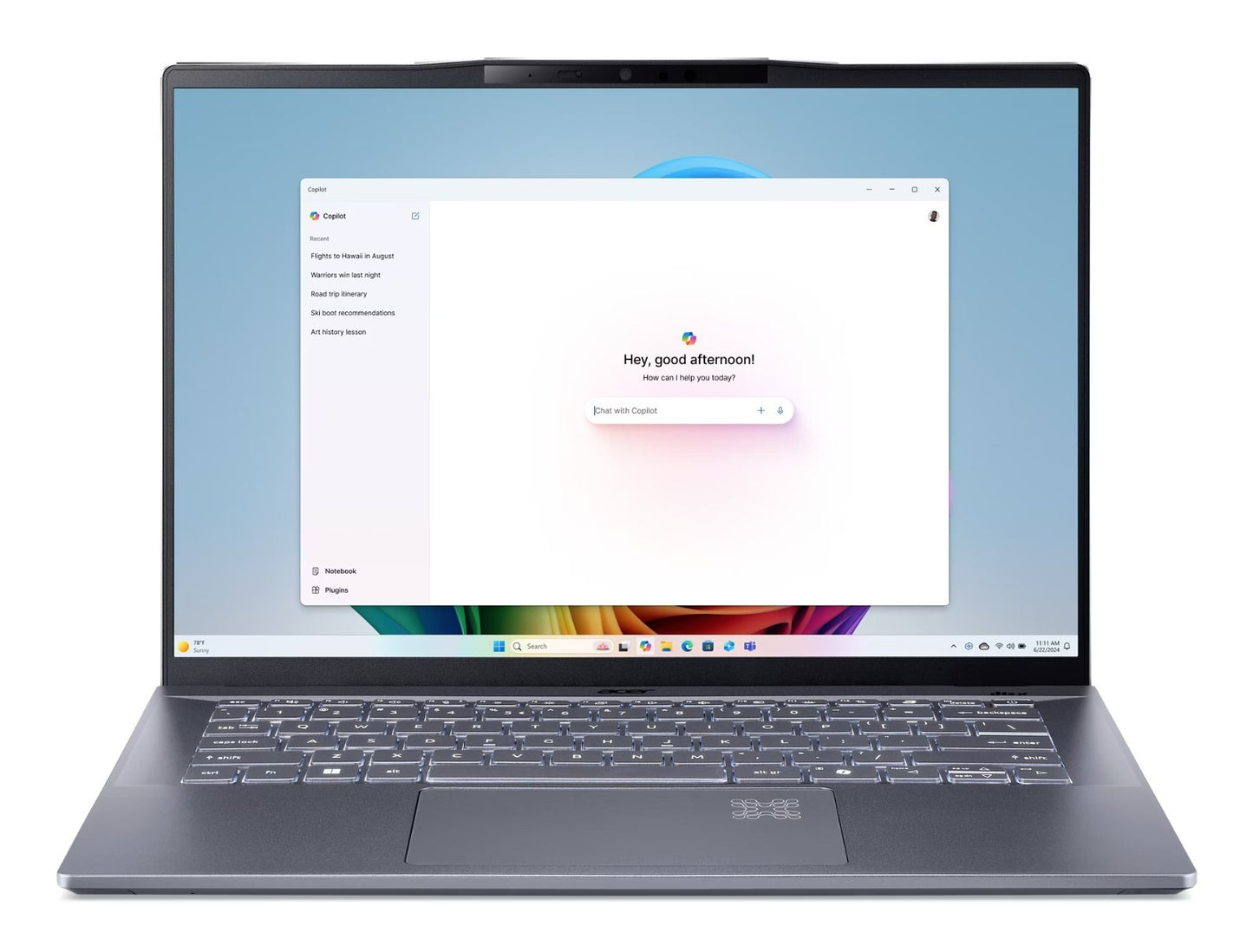 Acer Swift 14 AI SF14-11-X5DB Snapdragon X1P-64-100 Computer portatile 36,8 cm (14.5") WQXGA 16 GB LPDDR5x-SDRAM 1 TB SSD Wi-Fi