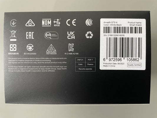 Amazfit GTS 4 4,45 cm (1.75") AMOLED 43 mm Digitale 390 x 450 Pixel Touch screen Rosa GPS (satellitare)
