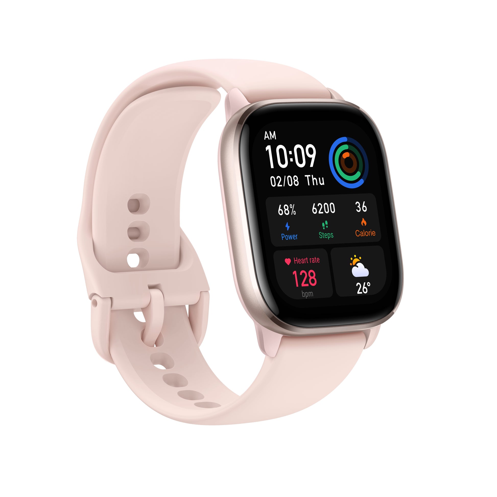 Amazfit GTS 4 mini 4,19 cm (1.65") AMOLED 41.8 mm Digitale 336 x 384 Pixel Touch screen Rosa GPS (satellitare)