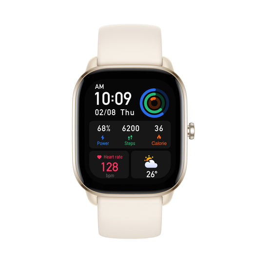 Amazfit GTS 4 mini 4,19 cm (1.65") AMOLED Digitale 336 x 384 Pixel Touch screen Bianco GPS (satellitare)