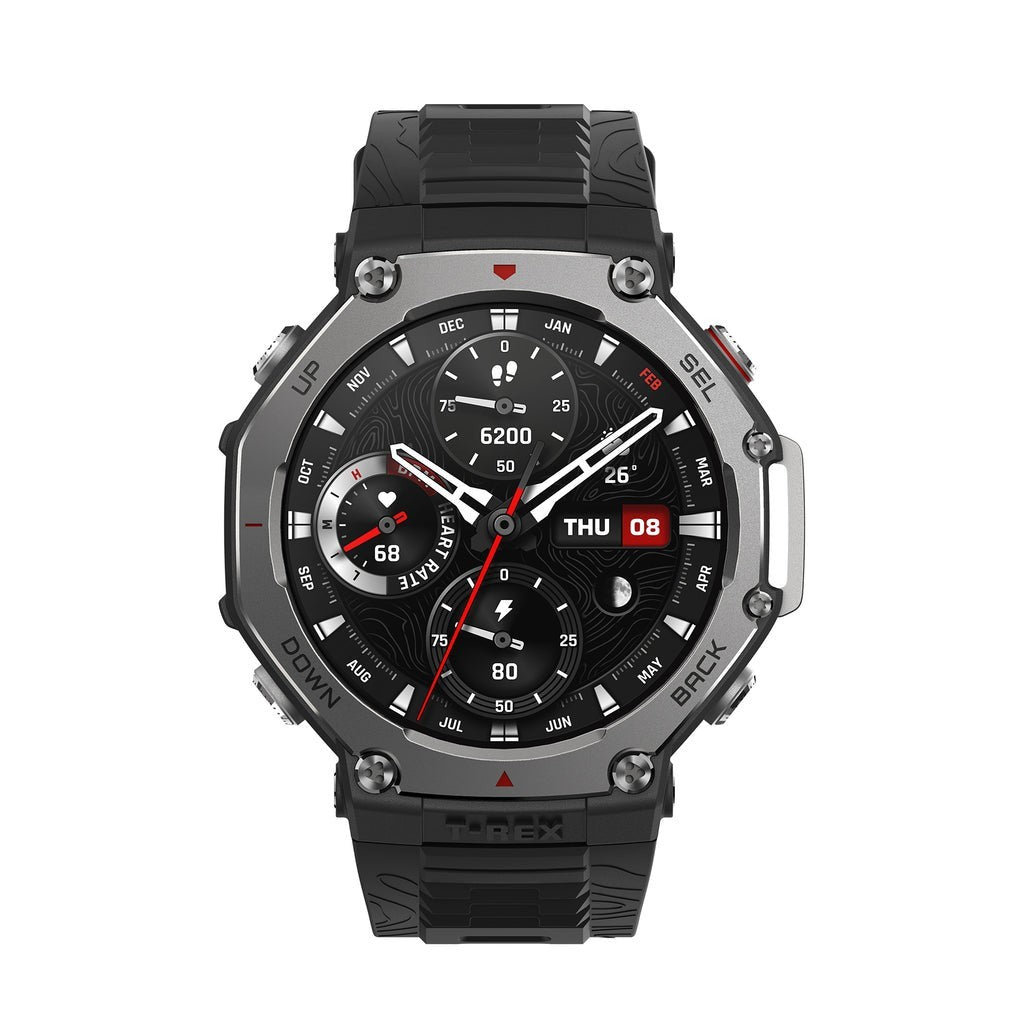 Amazfit T-Rex 3 3,81 cm (1.5") AMOLED 48.5 mm Digitale 480 x 480 Pixel Touch screen Nero Wi-Fi GPS (satellitare)