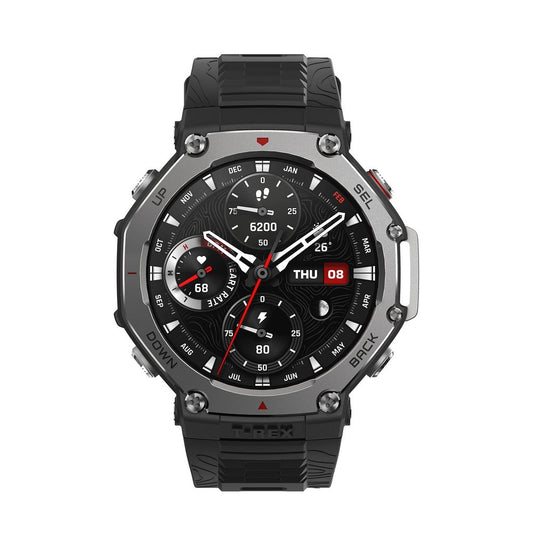Amazfit T-Rex 3 3,81 cm (1.5") AMOLED 48.5 mm Digitale 480 x 480 Pixel Touch screen Nero Wi-Fi GPS (satellitare)