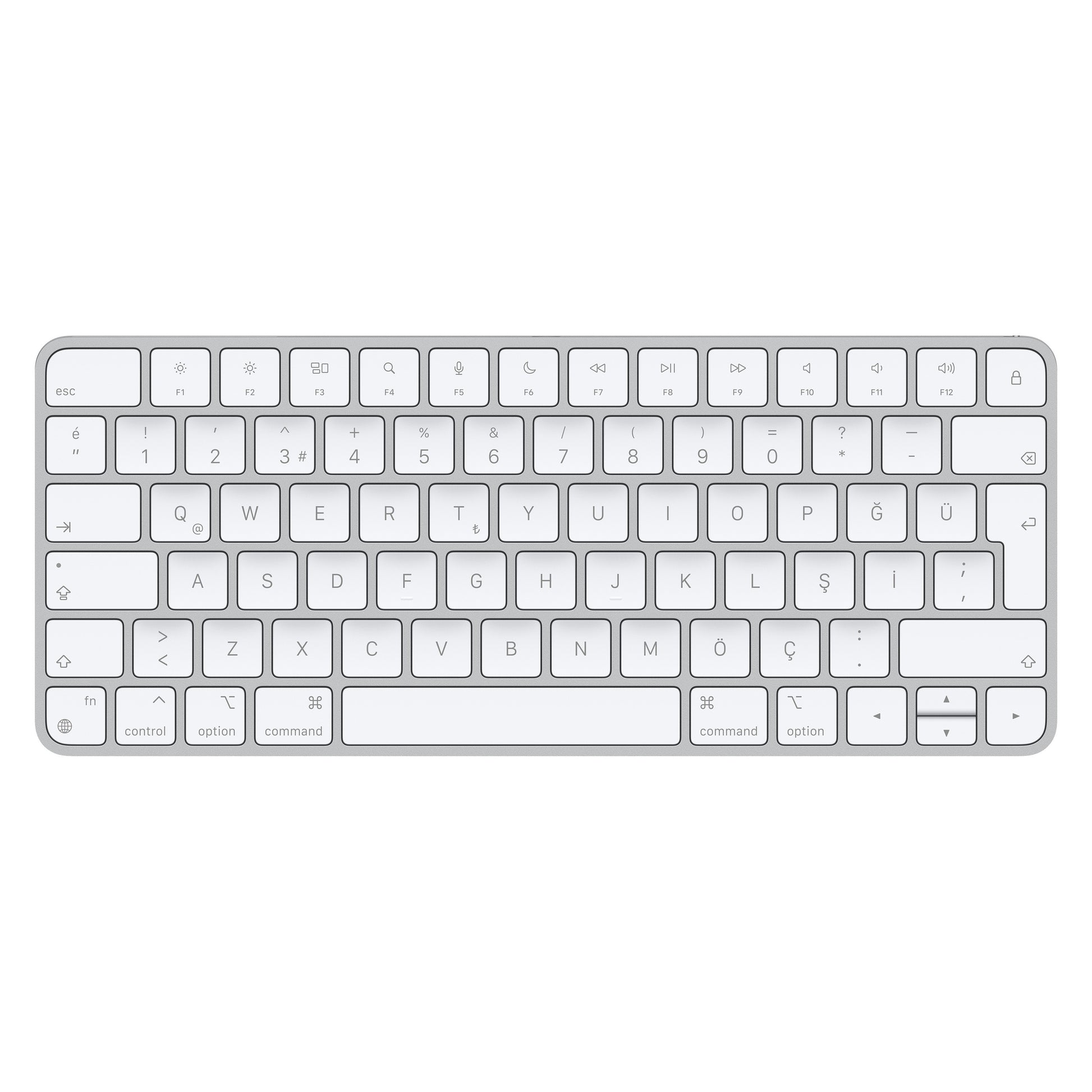 Apple Magic tastiera Universale USB + Bluetooth Spagnolo Alluminio, Bianco