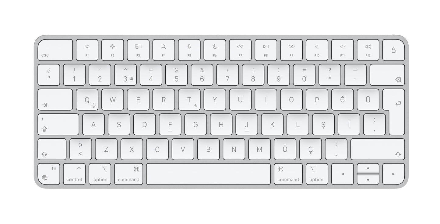 Apple Magic tastiera Universale USB + Bluetooth Spagnolo Alluminio, Bianco