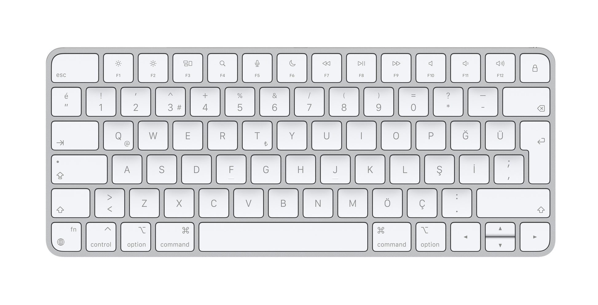 Apple Magic tastiera Universale USB + Bluetooth Spagnolo Alluminio, Bianco