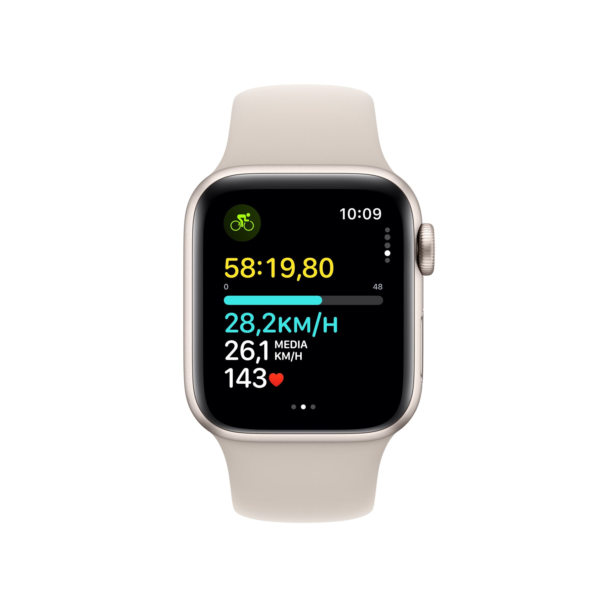 Apple Watch SE OLED 40 mm Digitale 324 x 394 Pixel Touch screen 4G Beige Wi-Fi GPS (satellitare)
