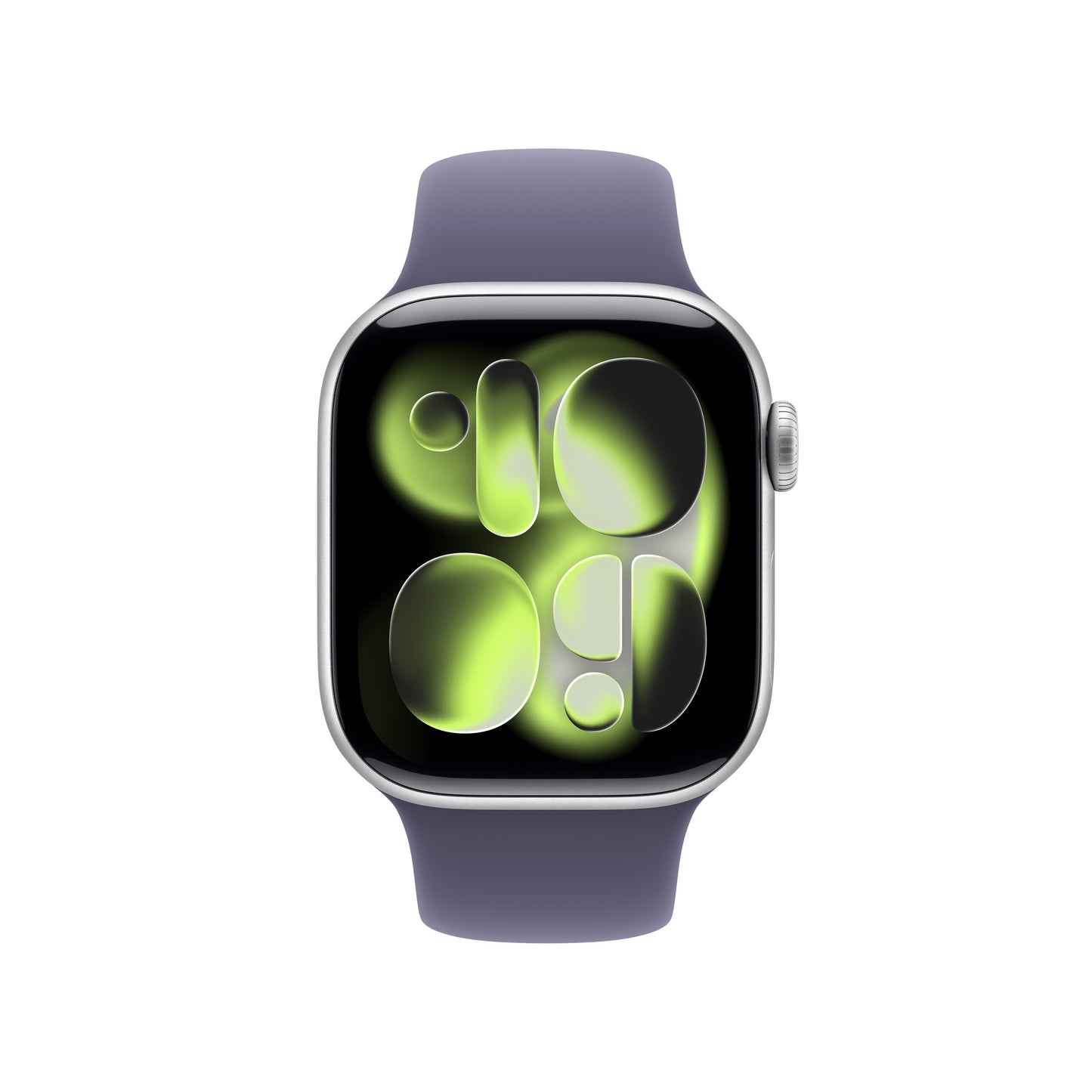 Apple Watch Series 11 GPS 42mm Cassa Alluminio Argento con Sport Band Viola Nebbia - S/M