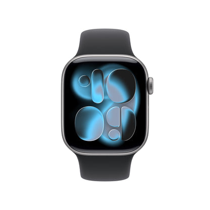 Apple Watch Series 11 GPS 42mm Cassa Alluminio Grigio Siderale con Sport Band Nero - S/M