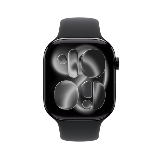 Apple Watch Series 11 GPS 46mm Cassa Alluminio Jet Black con Sport Band Nero - S/M