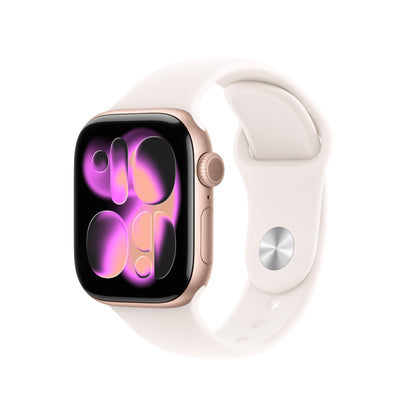 Apple Watch Series 11 GPS + Cellular 42mm Cassa Alluminio Oro Rosa con Band Rosa Fard - S/M