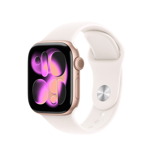 Apple Watch Series 11 GPS + Cellular 42mm Cassa Alluminio Oro Rosa con Band Rosa Fard - S/M