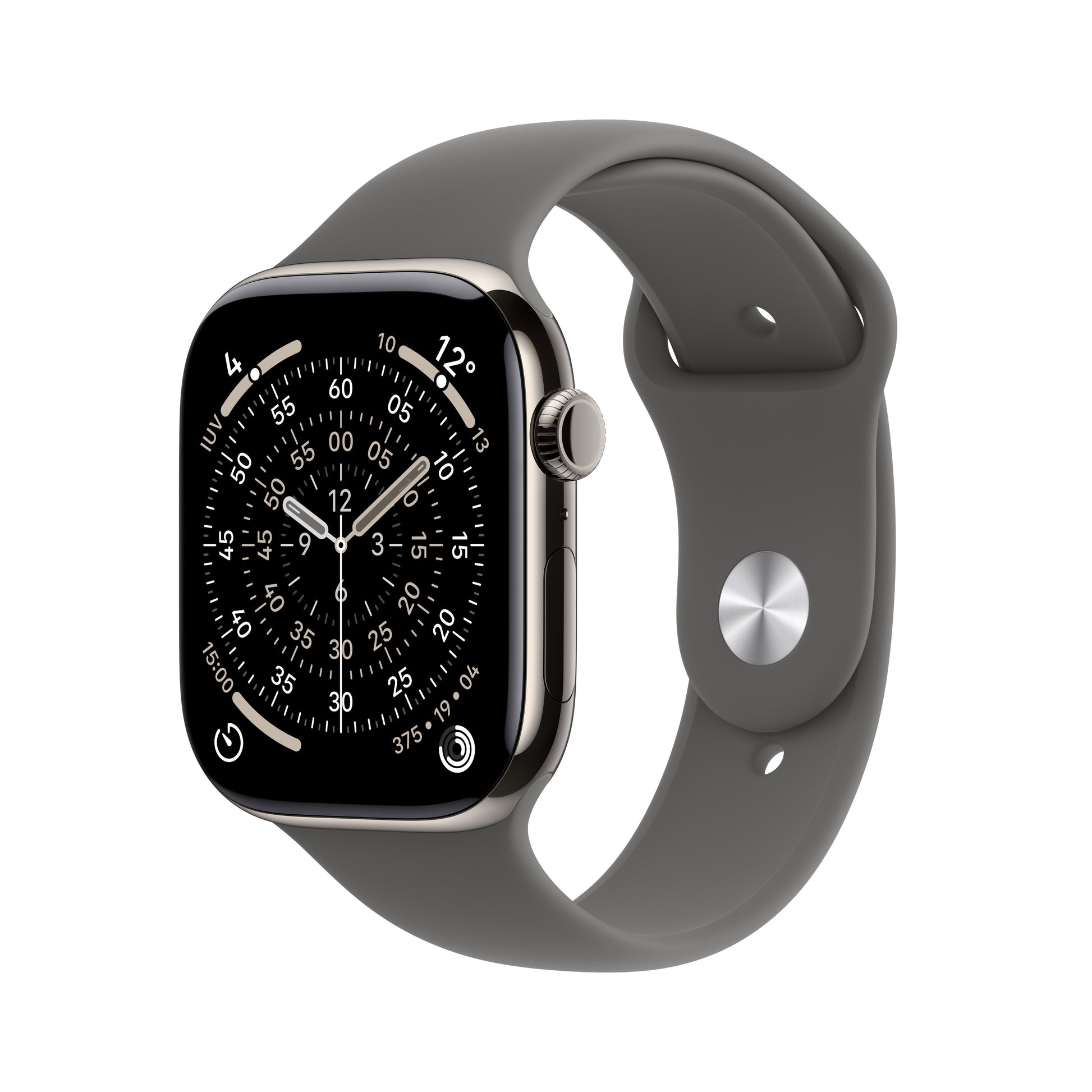 Apple Watch Series 11 GPS + Cellular 42mm Cassa Titanio con Band Grigio Pietra - S/M