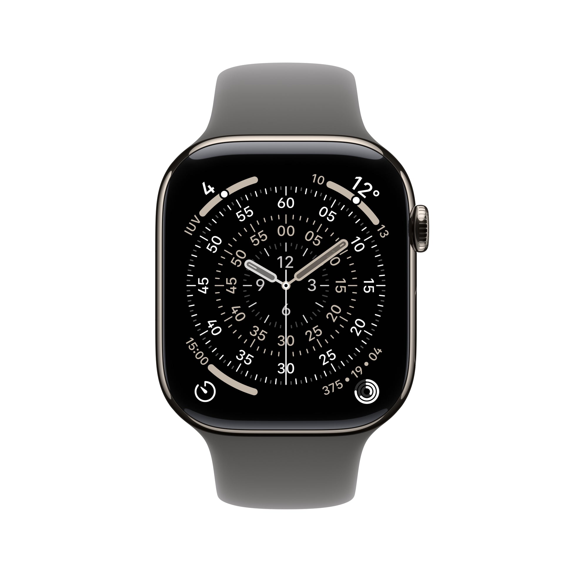 Apple Watch Series 11 GPS + Cellular 42mm Cassa Titanio con Band Grigio Pietra - S/M