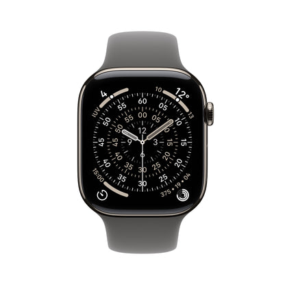 Apple Watch Series 11 GPS + Cellular 42mm Cassa Titanio con Band Grigio Pietra - S/M