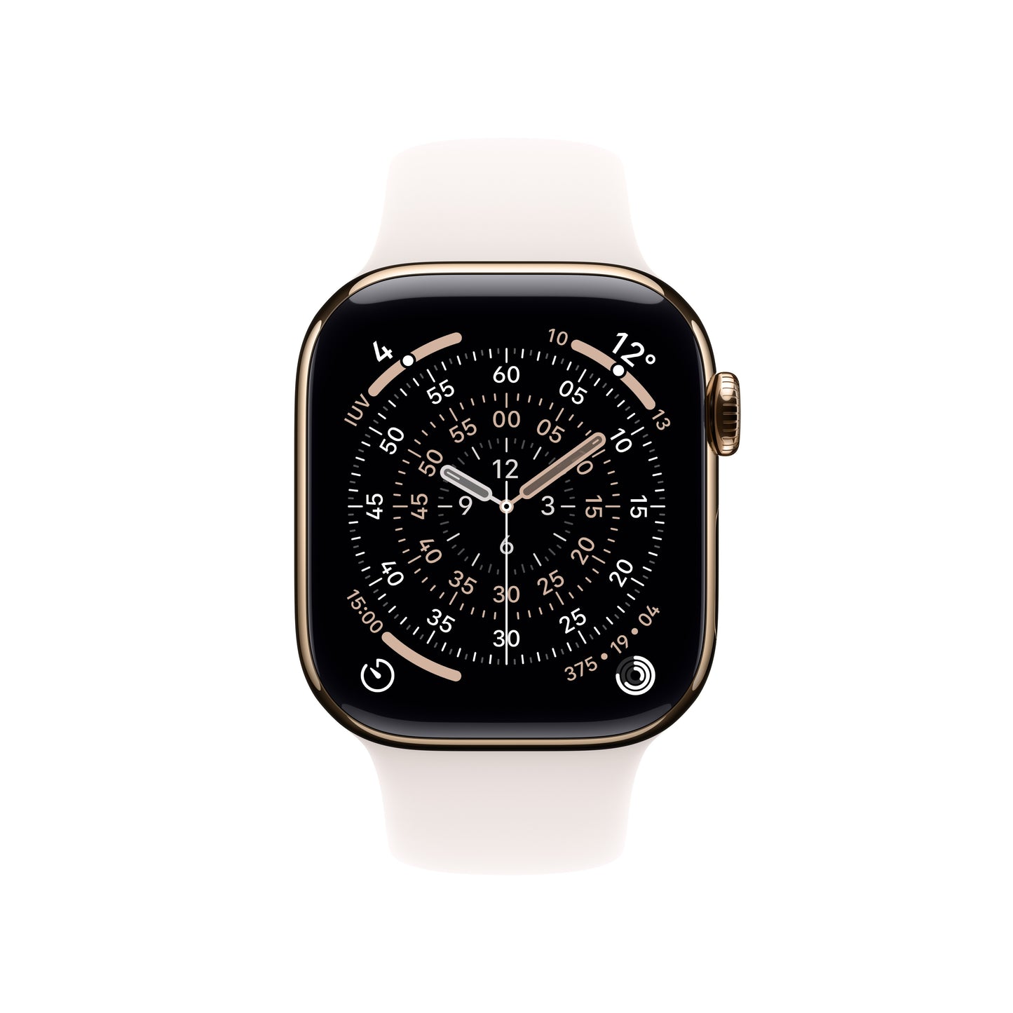 Apple Watch Series 11 GPS + Cellular 42mm Cassa Titanio Oro con Band Rosa Fard - S/M