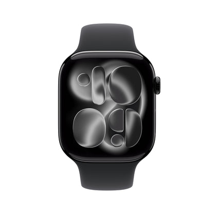 Apple Watch Series 11 GPS + Cellular 46mm Cassa Alluminio Jet Black con Sport Band Nero - S/M