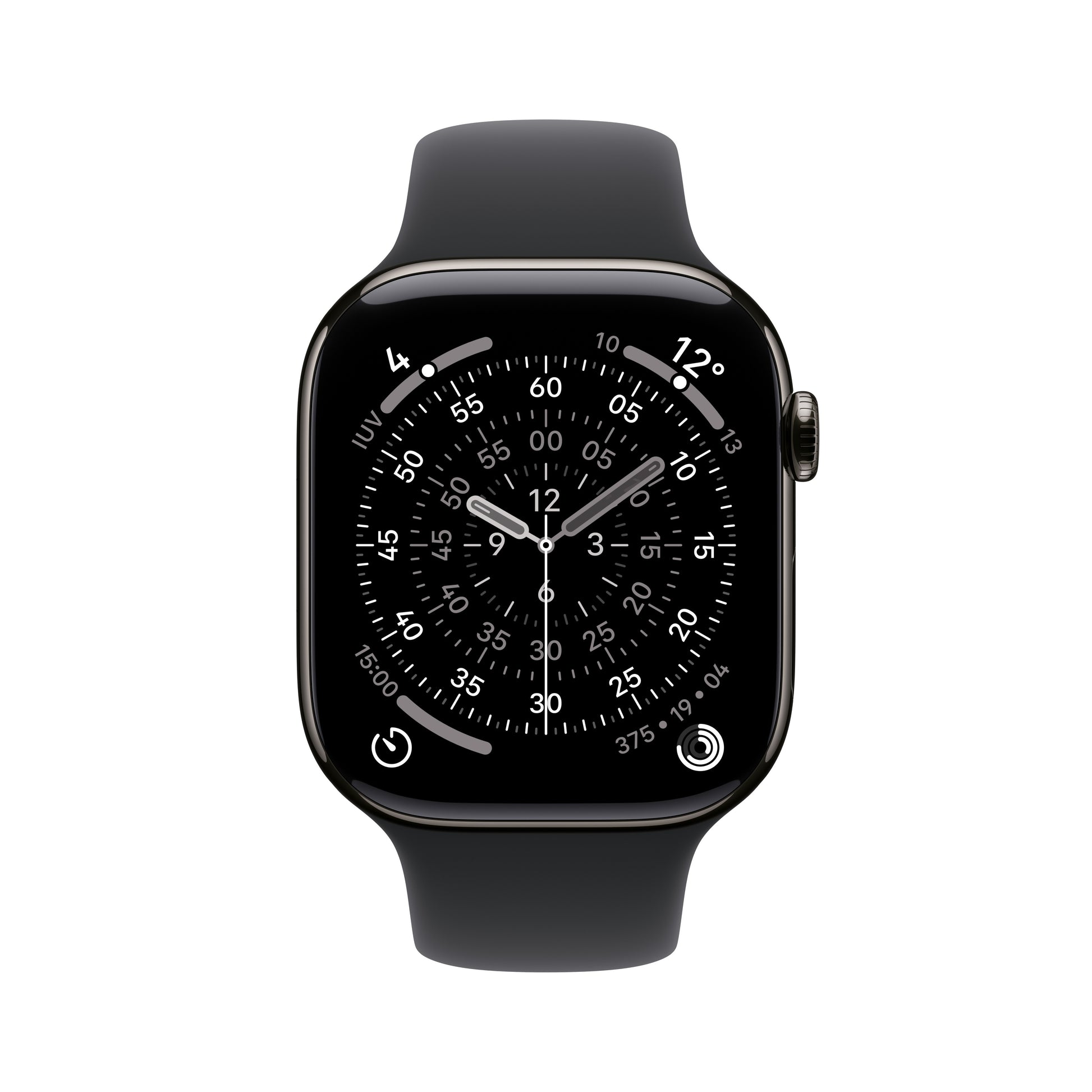 Apple Watch Series 11 GPS + Cellular 46mm Cassa Titanio Ardesia con Sport Band Nero - M/L