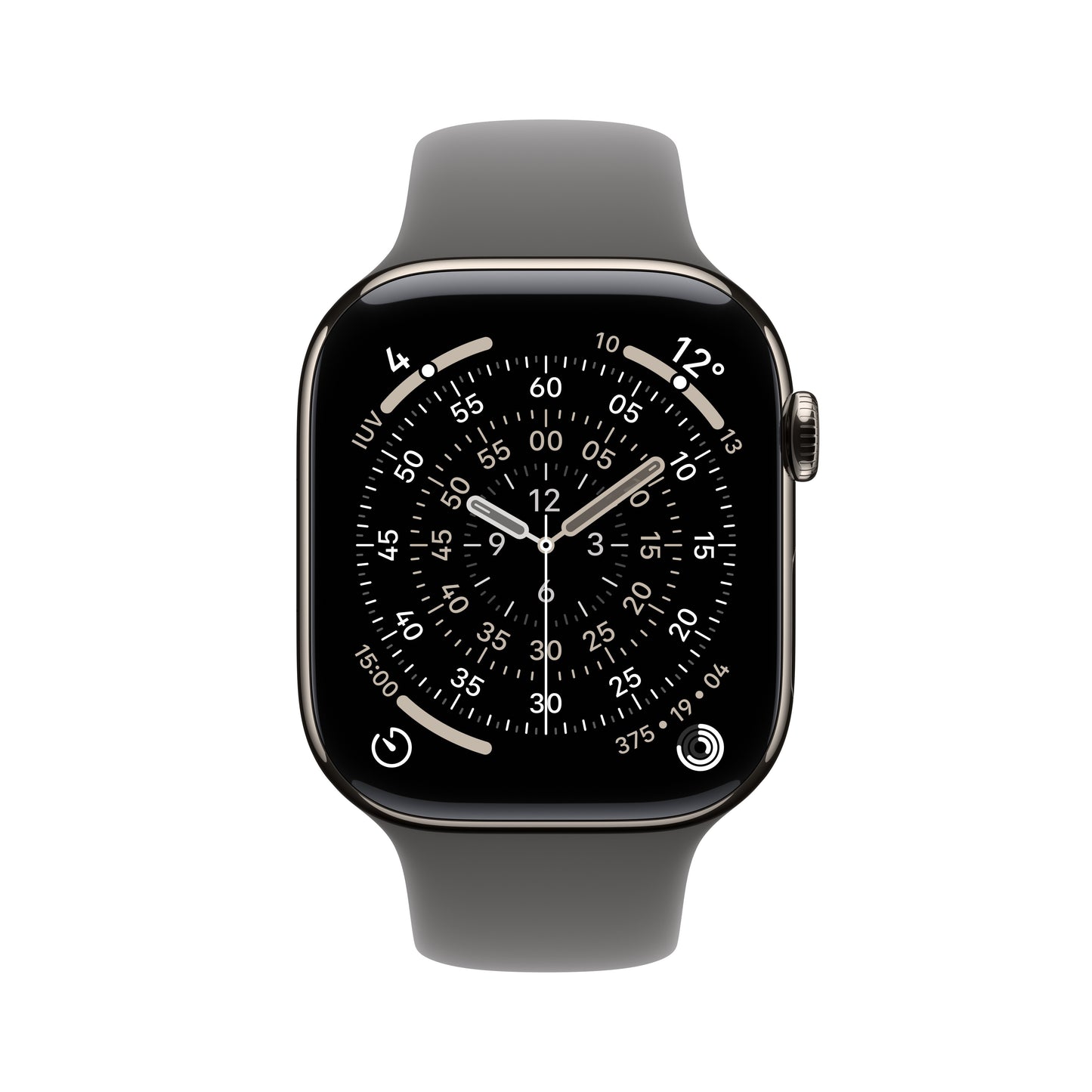 Apple Watch Series 11 GPS + Cellular 46mm Cassa Titanio con Band Grigio Pietra - M/L
