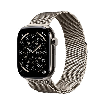 Apple Watch Series 11 GPS + Cellular 46mm Cassa Titanio con Loop Milanese Naturale M/L